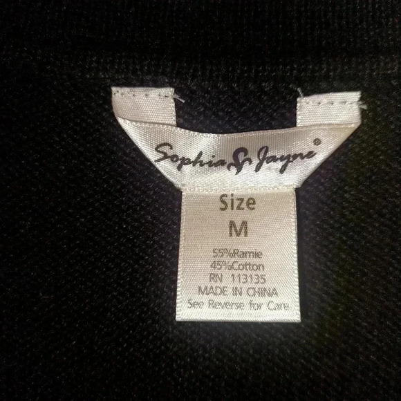 Sophia Jayne Ugly Christmas Sweater Vest Medium Black Sequins Faux Fur Snowman - Picture 10 of 10